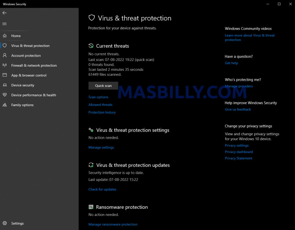 Cara Mematikan Windows Defender