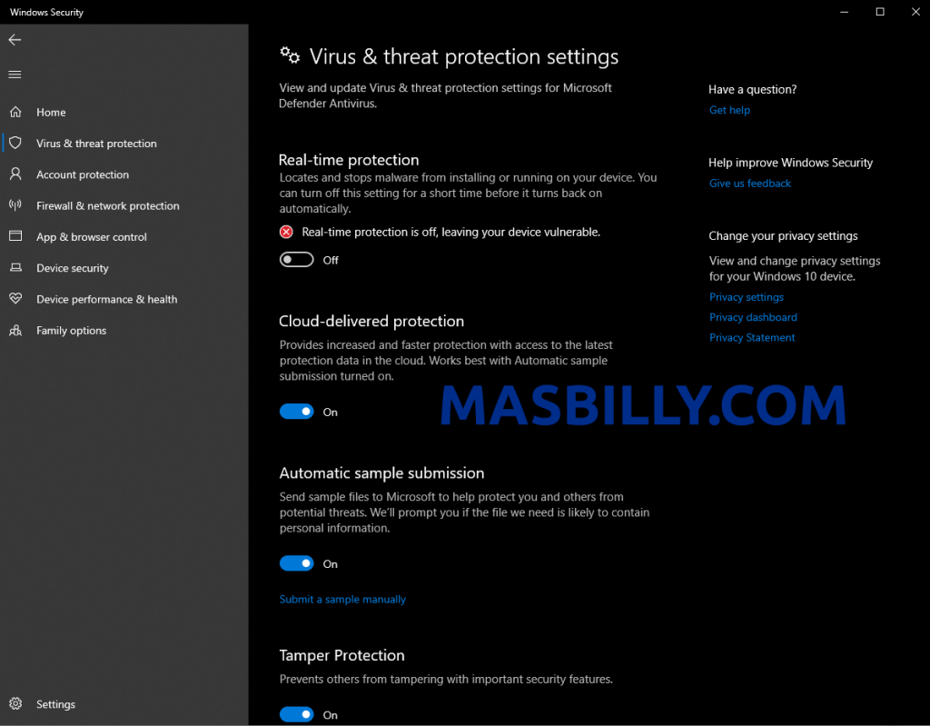 Cara Mematikan Windows Defender