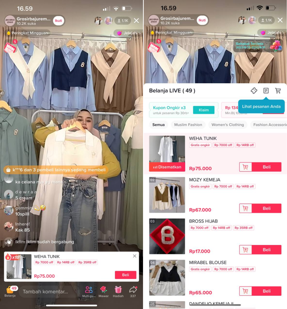 TikTok Live Shop