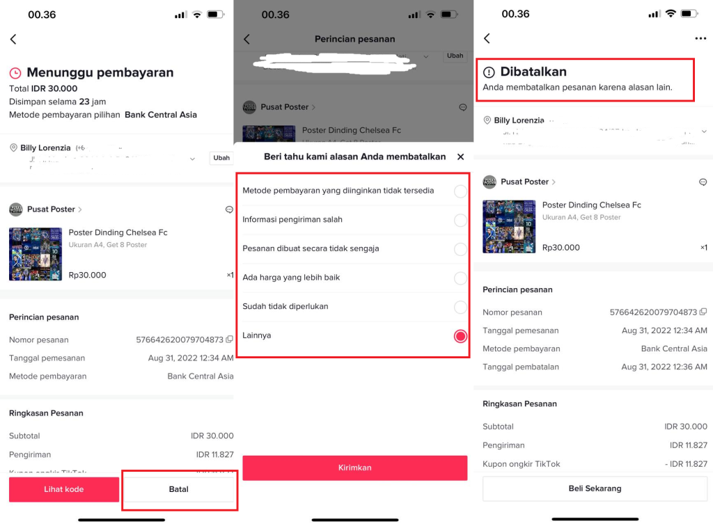 Cara Membatalkan Pesanan di TikTok