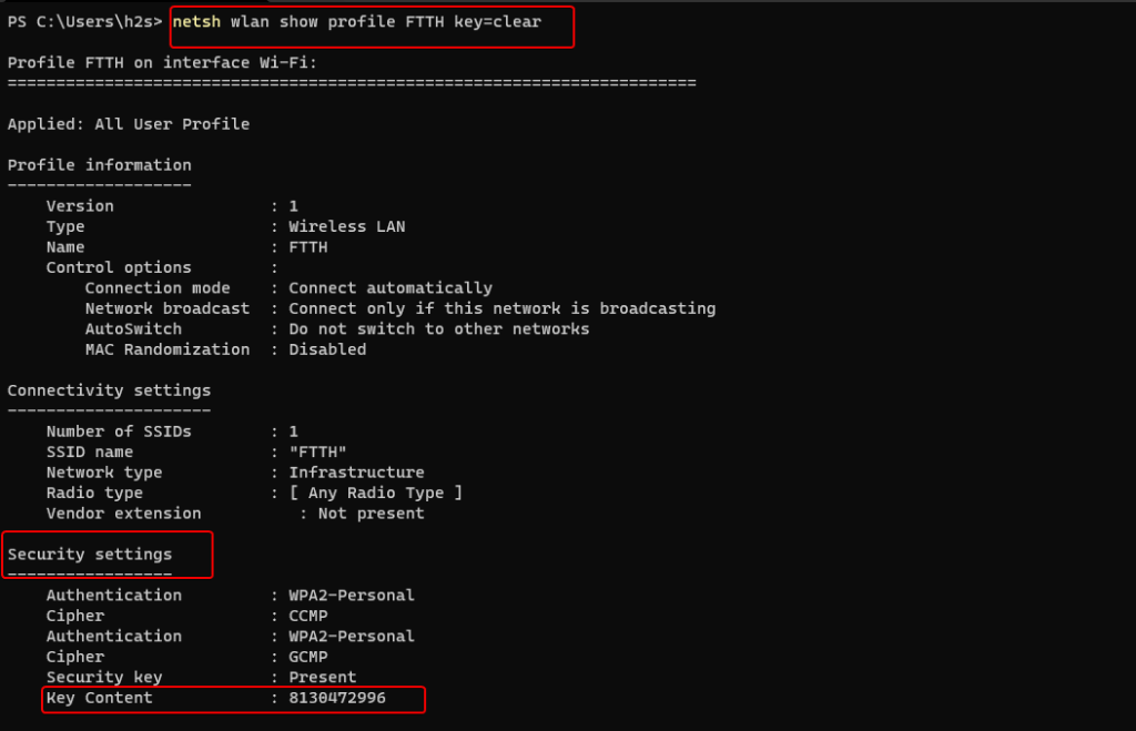 Melihat Kata Sandi Wifi menggunakan Command Prompt