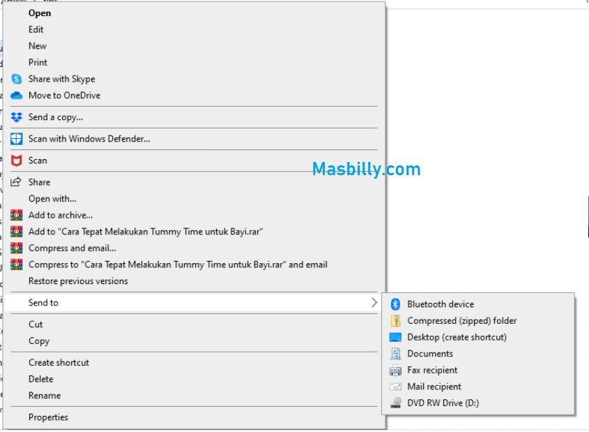 cara transfer file dari laptop ke HP masbilly.com