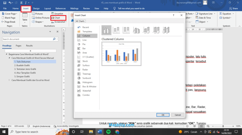 Cara Membuat Grafik di Word