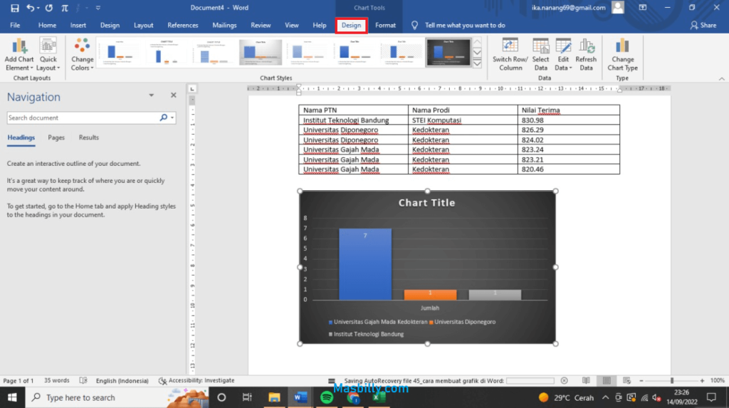 Cara Membuat Grafik di Word