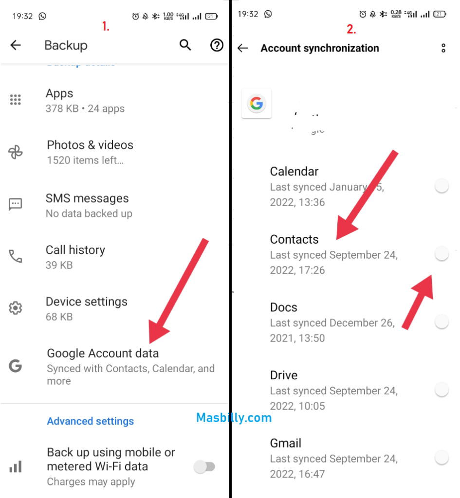 cara backup kontak ke Gmail masbilly