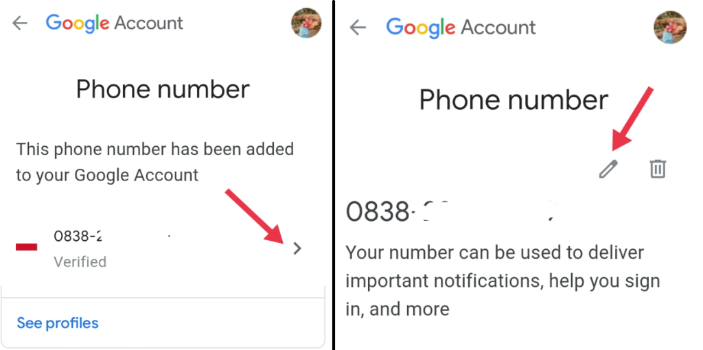 cara mengganti nomor telepon di Gmail